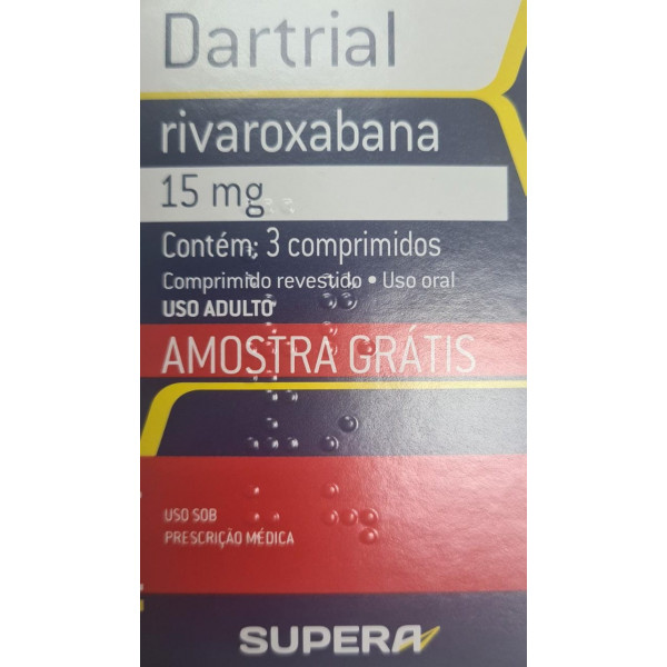 DARTRIAL - RIVAROXABANA 15MG - 3 COMPRIMIDOS
